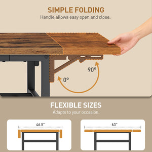 7-Piece Extendable Dining Table Set with 6 Chairs