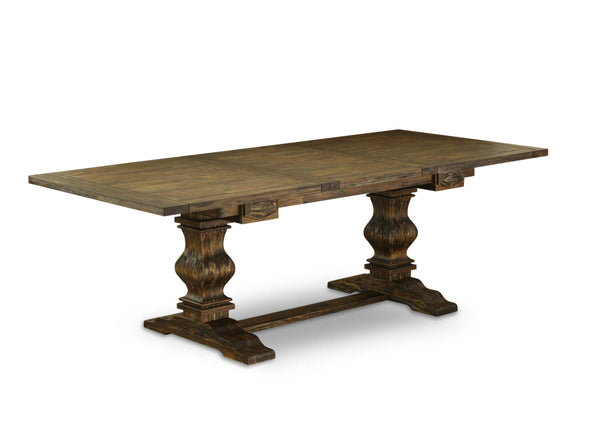 9-Piece Dining Table Set with Removable Leaf and 8 Parson Chairs