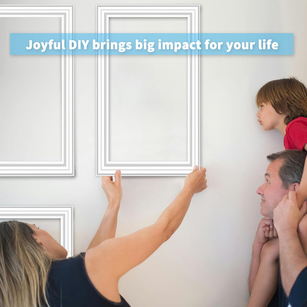Bilinear Frame Wall Molding Set – 6 Frames, Glue-On, Polystyrene