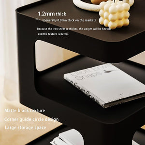 Metal Side Table with Storage – 3-Tier End Table