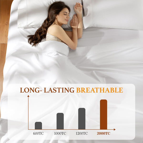 Queen Cotton Bed Sheet Set – White