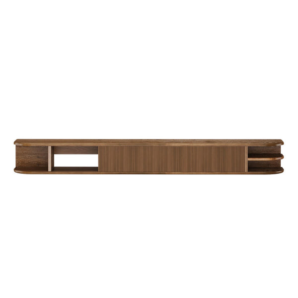 71" Floating TV Stand with Fluted Doors