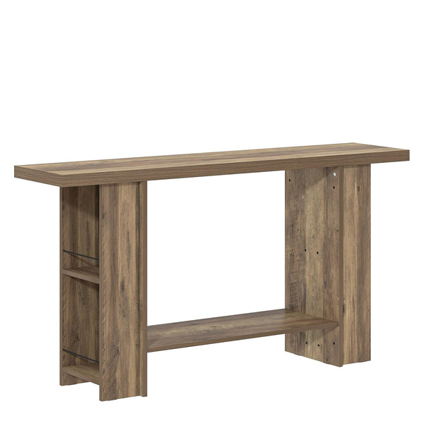 53-Inch 2-Tier Farmhouse Console Table with Side Shelves