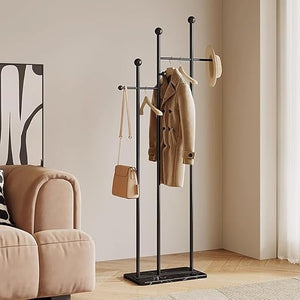 Freestanding Coat Rack with Marble Base