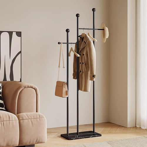 Freestanding Coat Rack with Marble Base