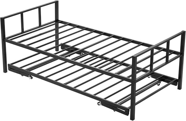 Metal Daybed Frame with LED Light & Charging Station