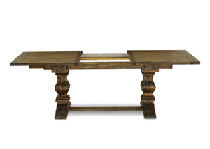 9-Piece Dining Table Set with Removable Leaf and 8 Parson Chairs