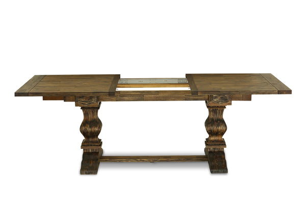 9-Piece Dining Table Set with Removable Leaf and 8 Parson Chairs