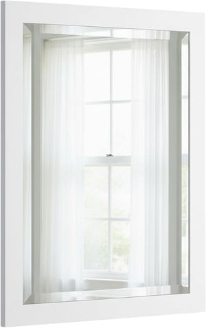 24" x 30" Beveled Bathroom Vanity Mirror – Wood Frame