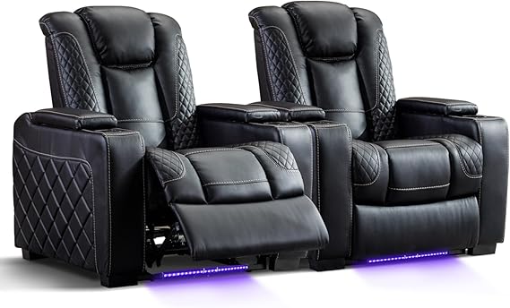 Electric Power Recliner Chair with Ambient Lighting