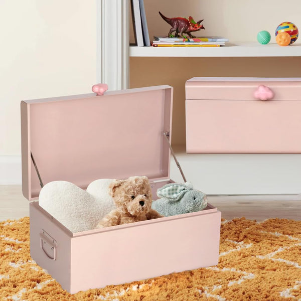 Large Decorative Storage Boxes Set of 2 with Cloud Handle