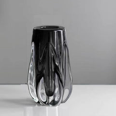 Ceramic Decorative Vase Set — Black & Transparent