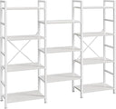 Industrial Ladder Bookshelf with Adjustable Shelves