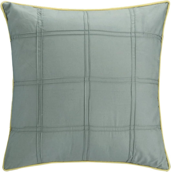 8-Piece Pintuck Color Block Comforter Set – Yellow Queen Bedding