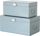 Large Decorative Storage Boxes Set of 2 with Cloud Handle