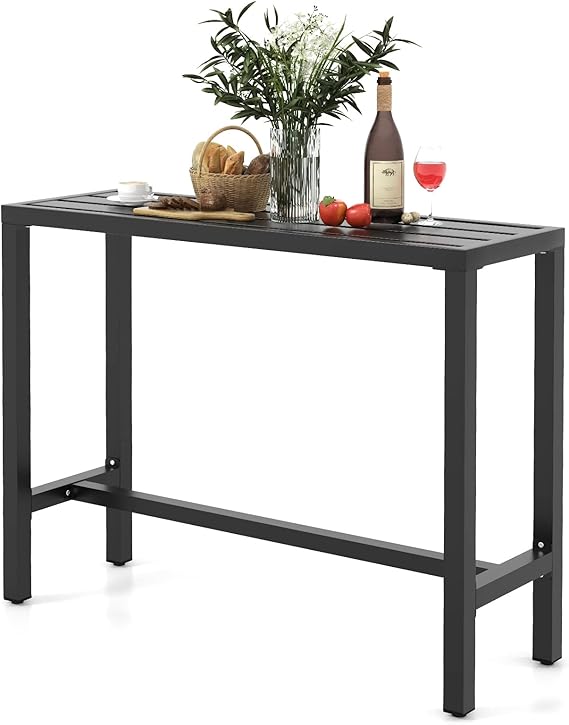 Metal Outdoor Bar Table – Counter Height Pub Dining Table