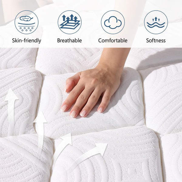 Hybrid Memory Foam Mattress – Queen & King | Gel Foam, Pocket Springs, Medium Firmness