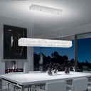 40" Rectangle Crystal Chandelier – Dimmable LED Linear Pendant Light