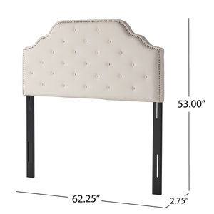 Silas Fabric Headboard – Queen/Full, Ivory