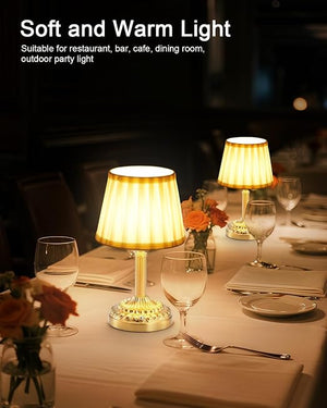 Rechargeable Cordless Table Lamp 2 Pack — Dimmable Touch Night Light