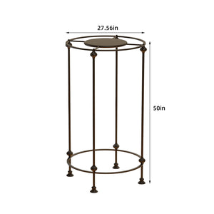 Round Garment Rack with Top Shelf