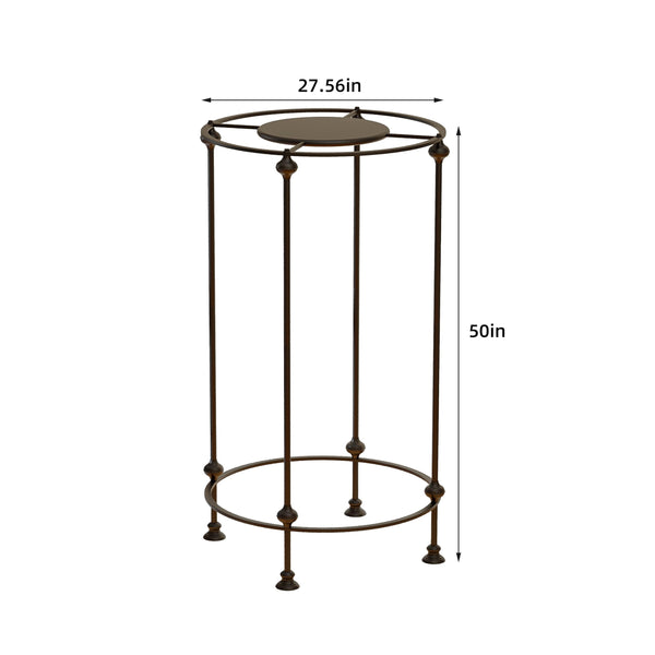 Round Garment Rack with Top Shelf