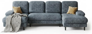 U-Shaped Sectional Sofa with Double Chaise Lounge