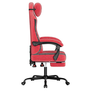 Ergonomic High-Back Gaming Chair with Massage Lumbar Support & Footrest