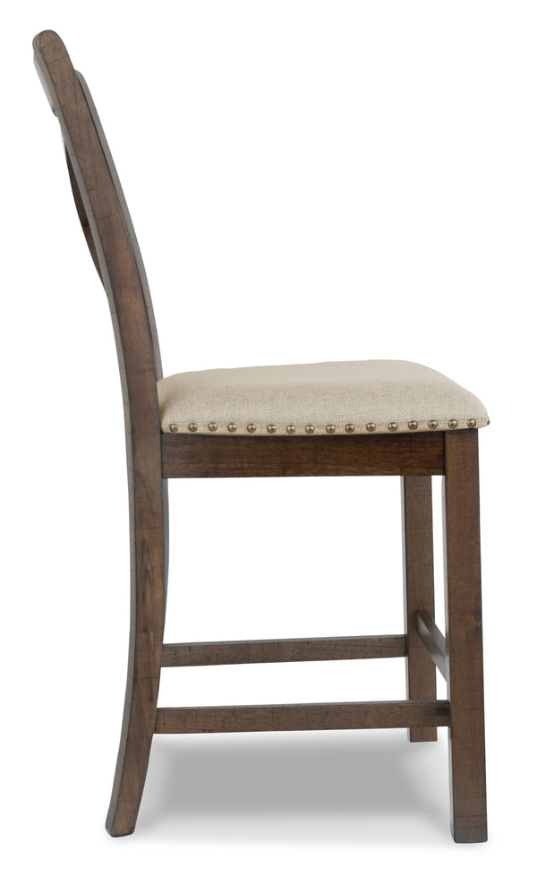 Upholstered Counter Height Barstool Set of 2