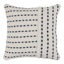 20x20 Blue Linen Throw Pillow with Duck Down Fill