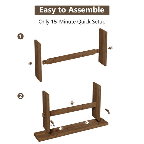 63-Inch Farmhouse Console Table