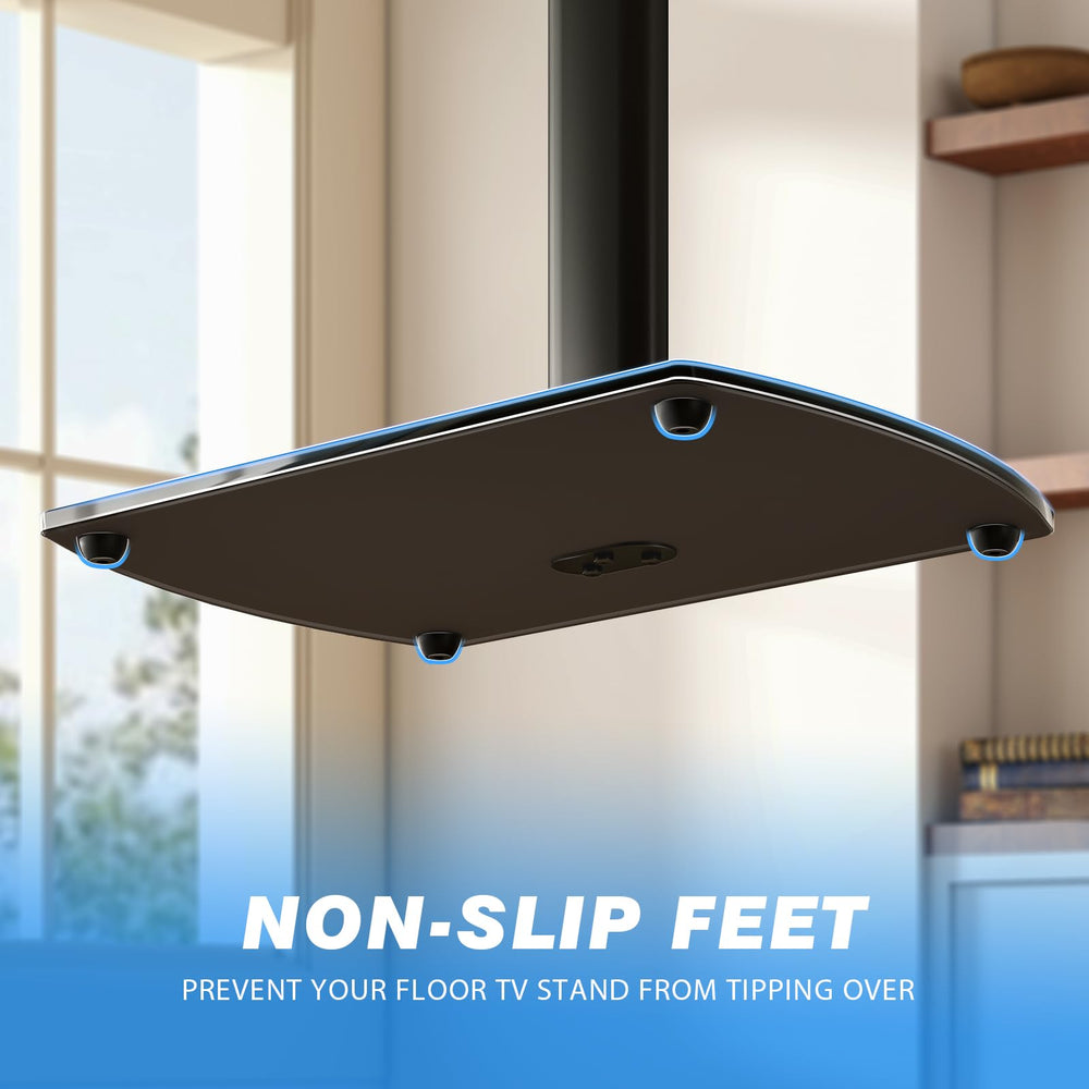 Swivel Height Adjustable TV Floor Stand for 27-70 Inch TVs
