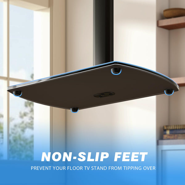 Swivel Height Adjustable TV Floor Stand for 27-70 Inch TVs