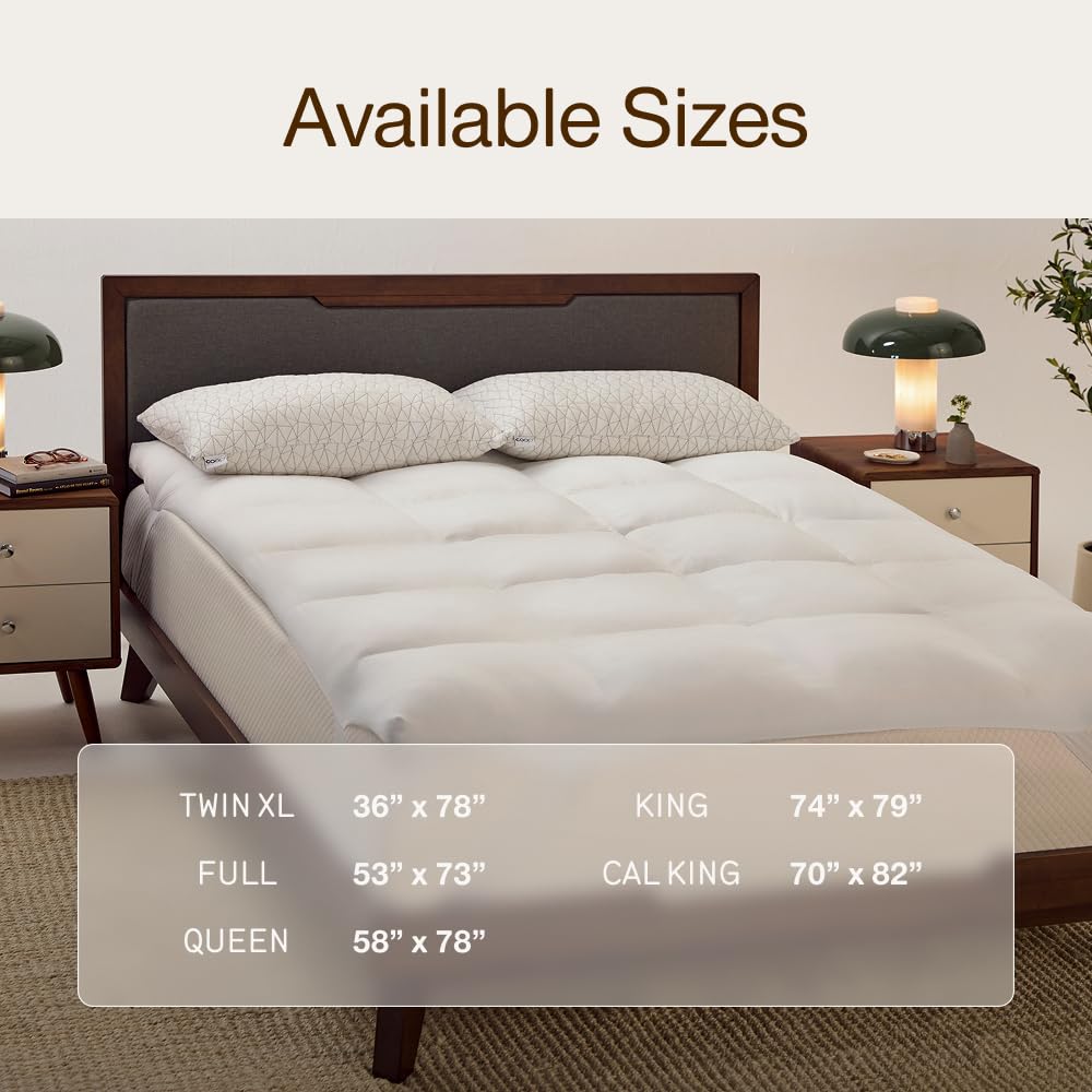 Down Alternative Mattress Topper — Plush Baffle Box with 2-Inch Gusset