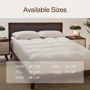 Down Alternative Mattress Topper — Plush Baffle Box with 2-Inch Gusset