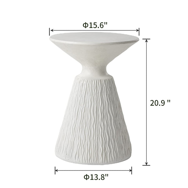 Mushroom Round Concrete Outdoor Side Table