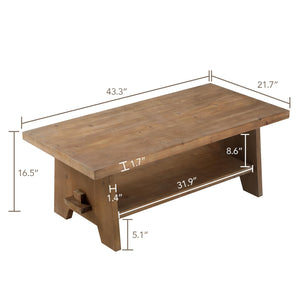 Farmhouse Solid Wood Coffee Table