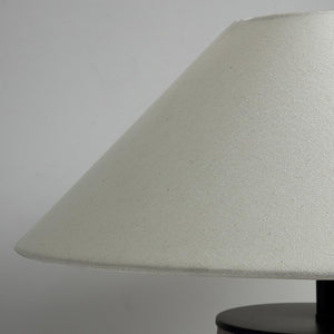 Black Ceramic Farmhouse Table Lamp with Fabric Shade