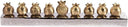 Pomegranate Strip Hanukkah Menorah — Aluminum, 14.5 Inch
