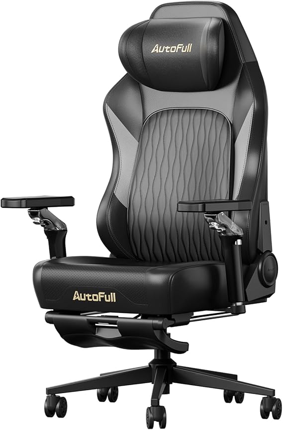 Ergonomic Gaming Chair with Lumbar Support, Massage & Heated Seat