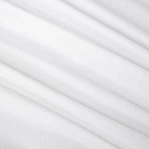 Checkered Sateen Pillow Sham Set of 2 – Standard Size, 100% Cotton, White