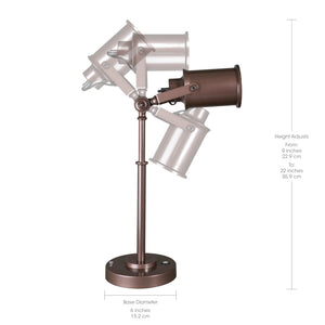 LED Desk Lamp with USB Charging Port & Adjustable Height