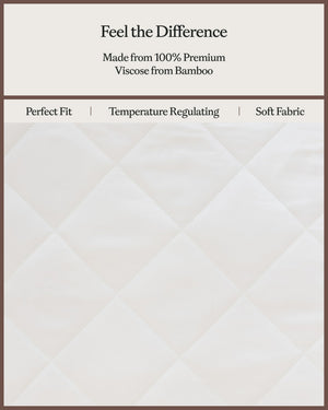 Bamboo Cooling Mattress Topper with Elastic Hem