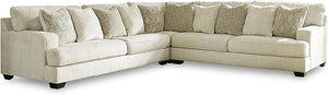 Beige Microfiber L-Shaped Sectional Sofa with Reversible Cushions