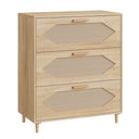 3-Drawer Rattan Dresser