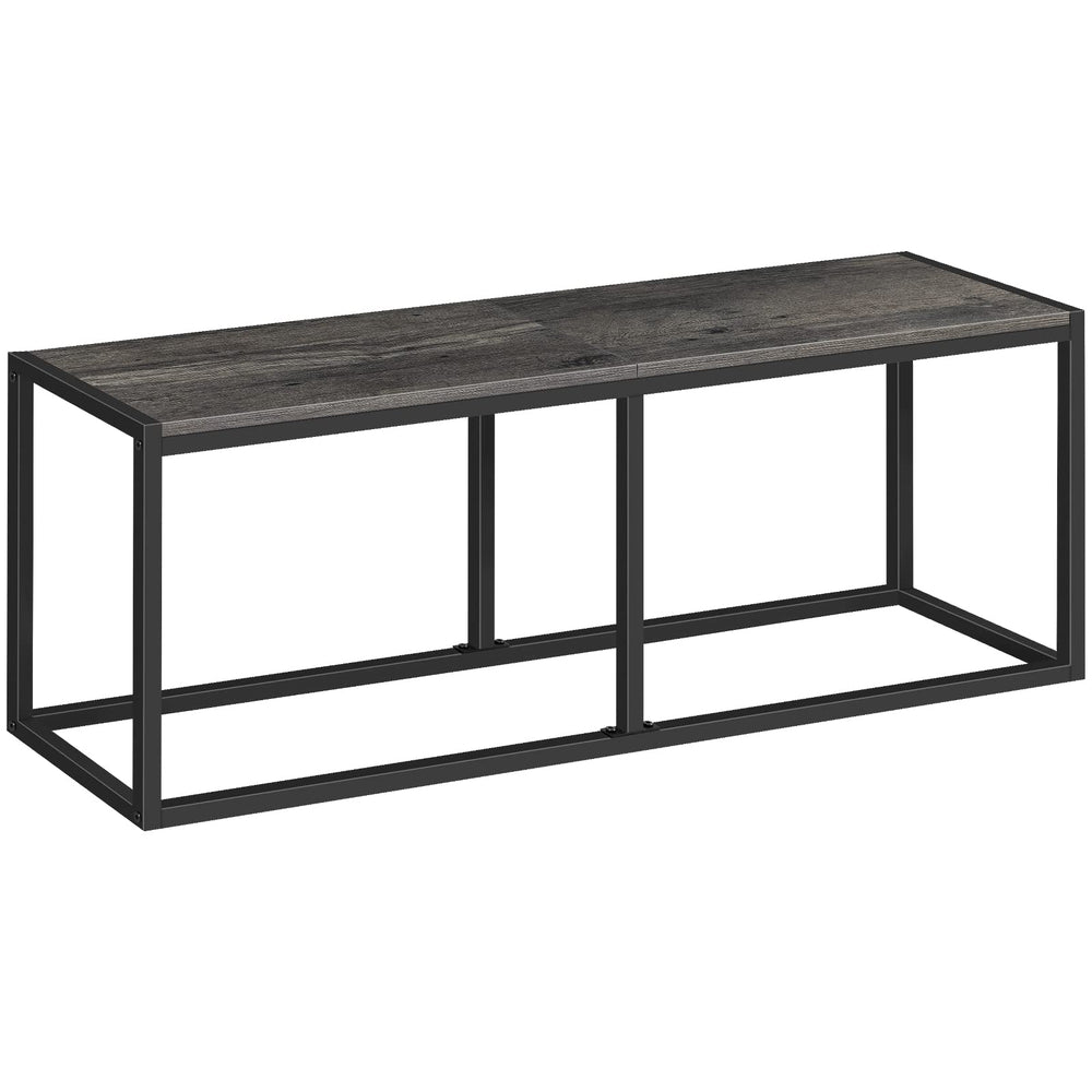 Industrial Dining Bench 47.2 Inch — Engineered Wood & Metal Frame