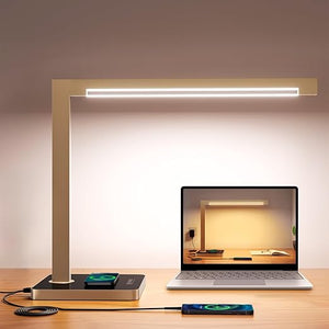 LED Desk Lamp with Charging Station & Type-C Port