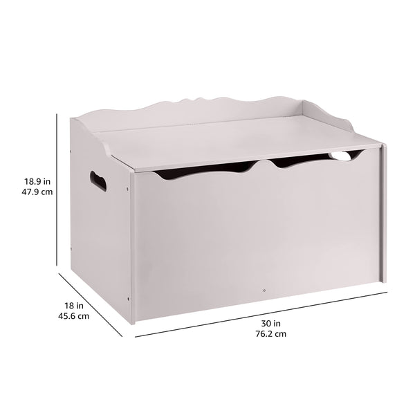 Kids Wooden Toy Storage Chest with Safety Lid