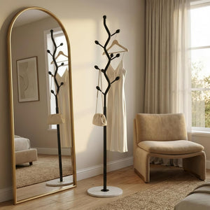 Tree Branch Coat Rack with Marble Base