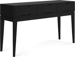 Mid-Century Console Table with 3 Drawers – 54" Solid Hardwood Sofa Table